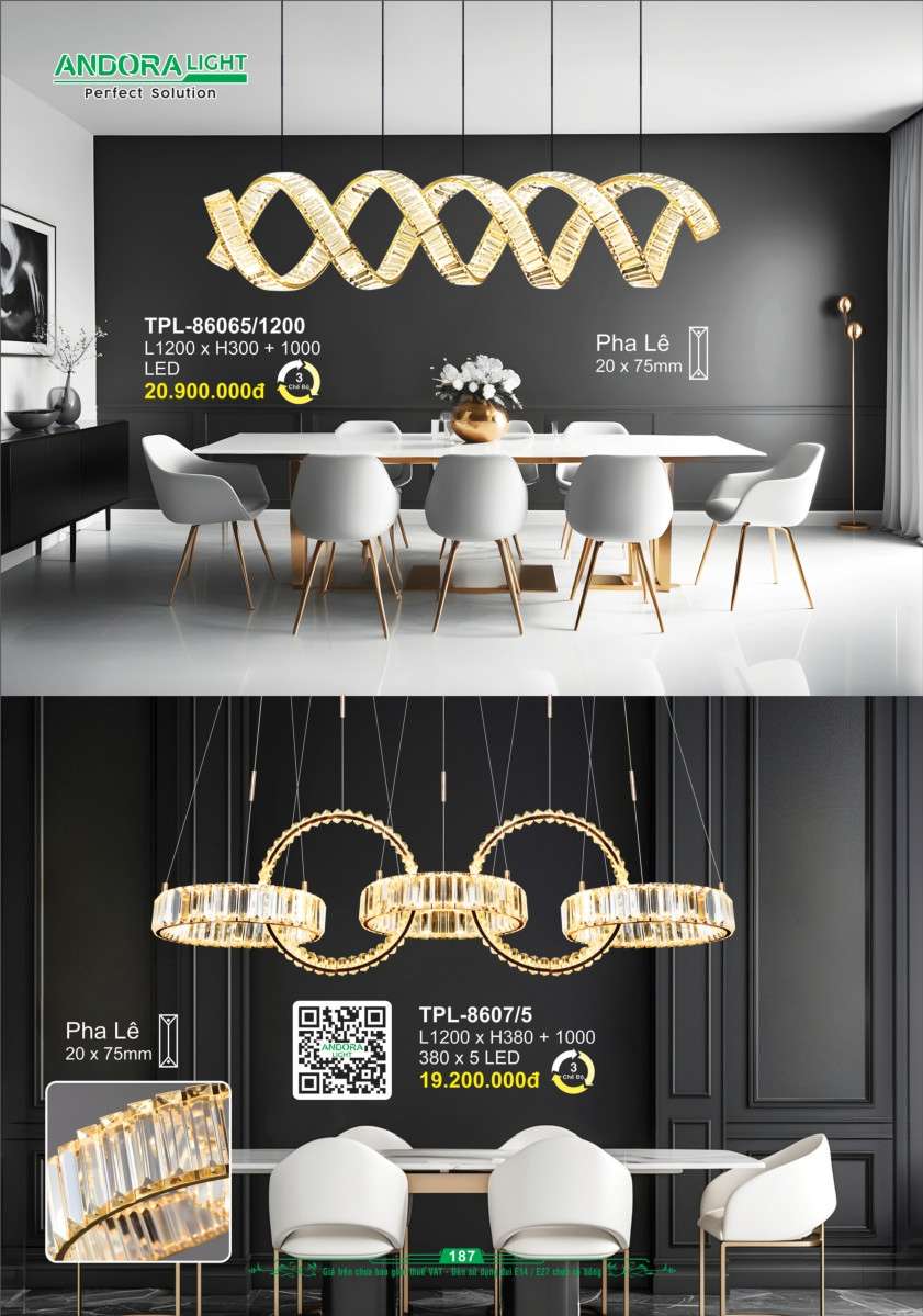 Đèn thả Andora Light TPL-86065/1200, TPL-8607/5