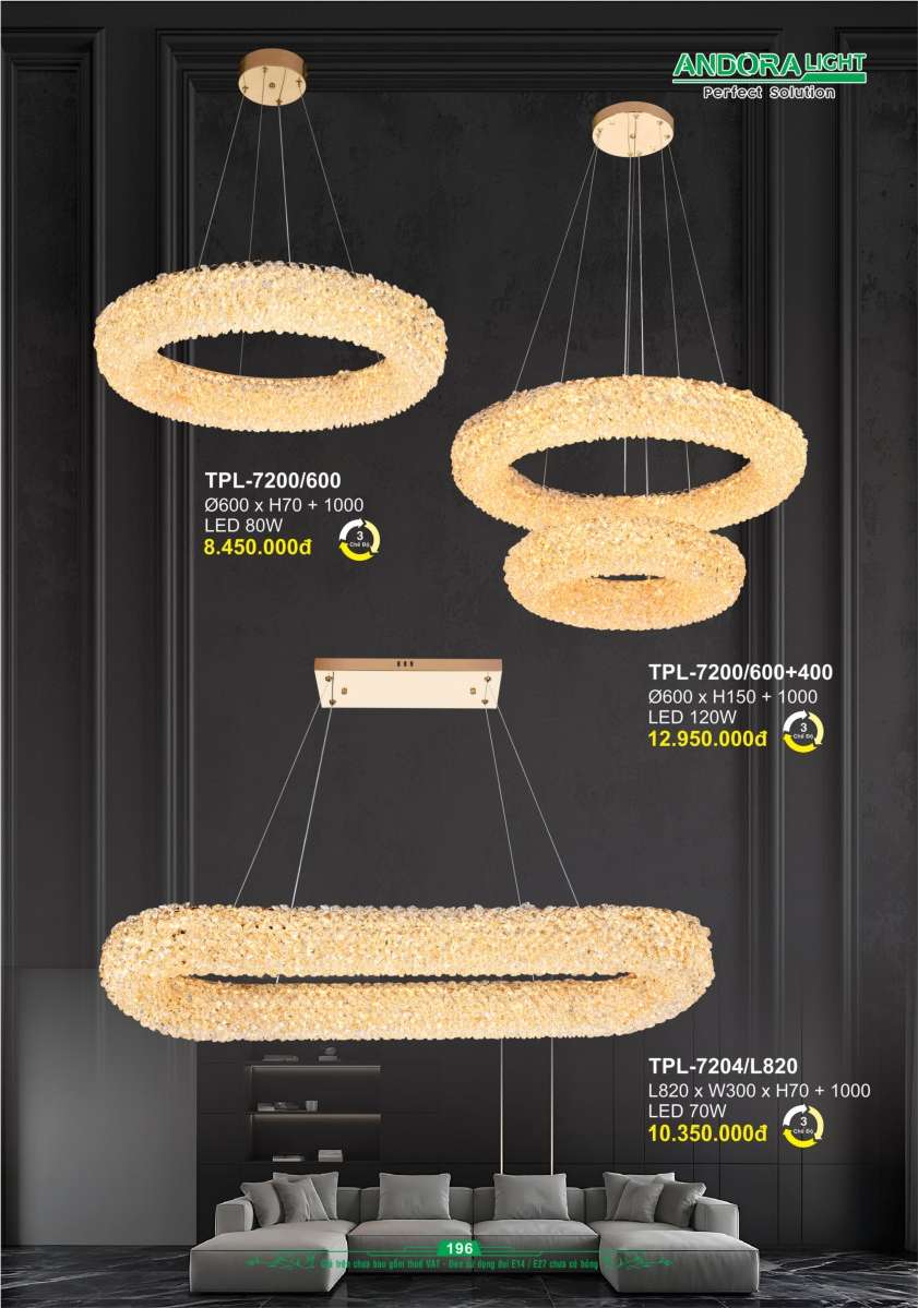 Đèn thả Andora Light TPL-7200, TPL-7204