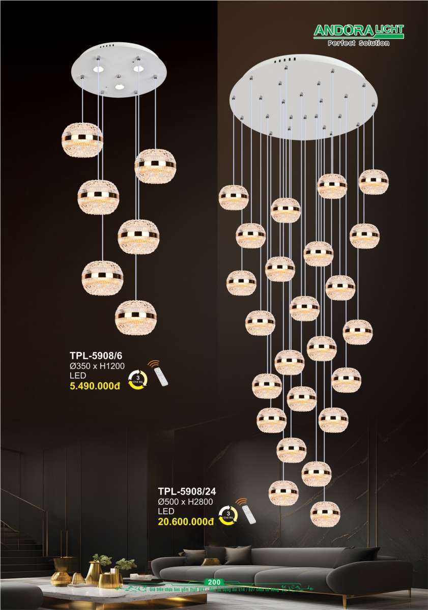 Đèn thả Andora Light TPL-5908/6, TPL-5908/24