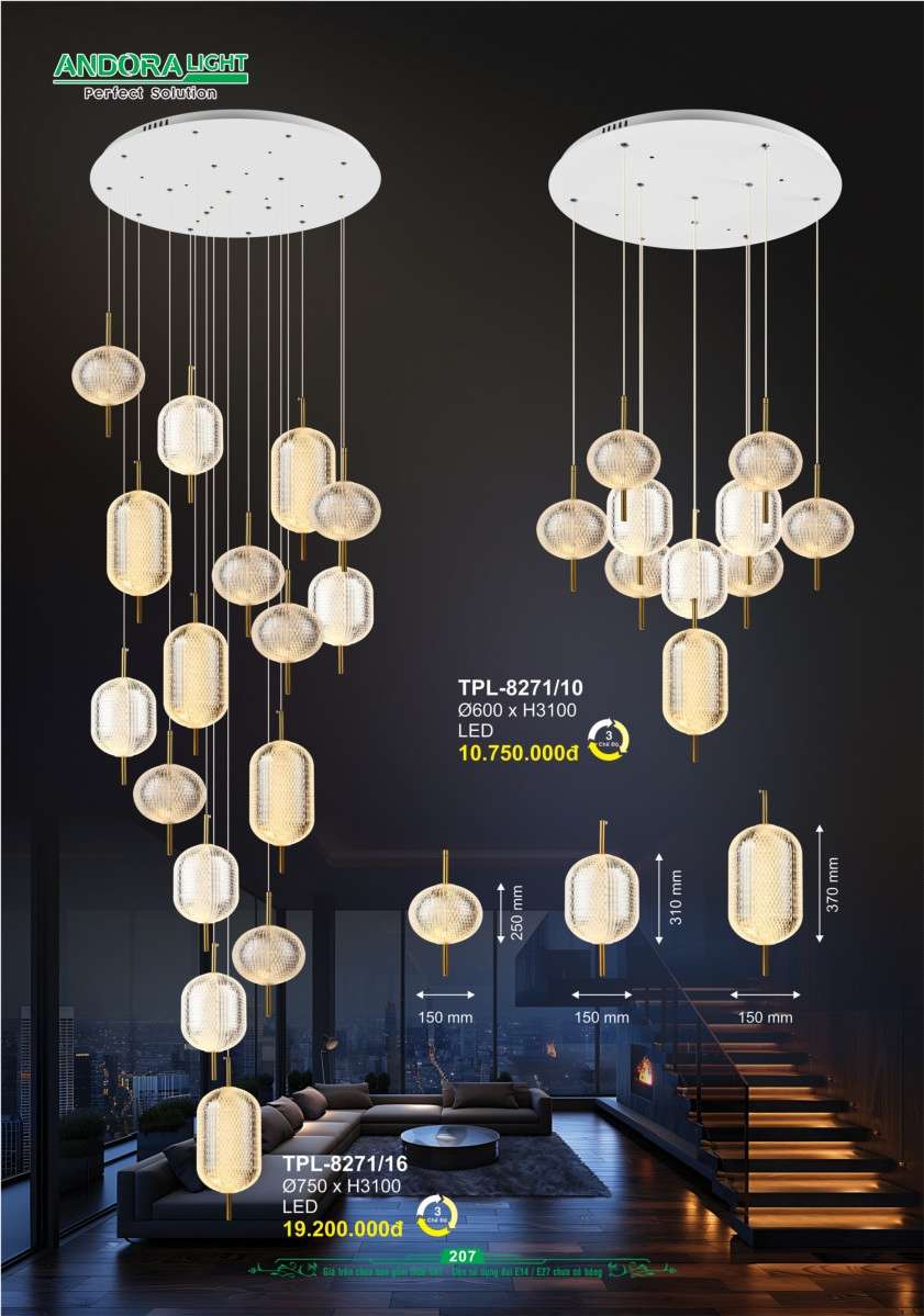 Đèn thả Andora Light TPL-8271/16, TPL-8271/10