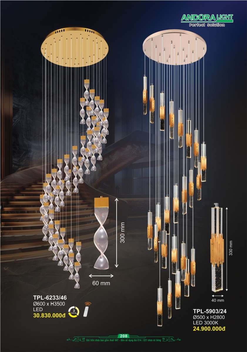 Đèn thả Andora Light TPL-6233/46, TPL-5903/24
