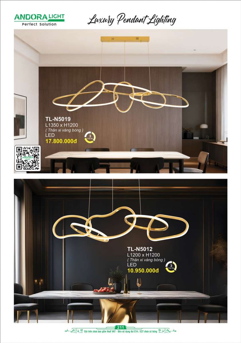 Đèn thả Andora Light TL-N5019, TL-N5012