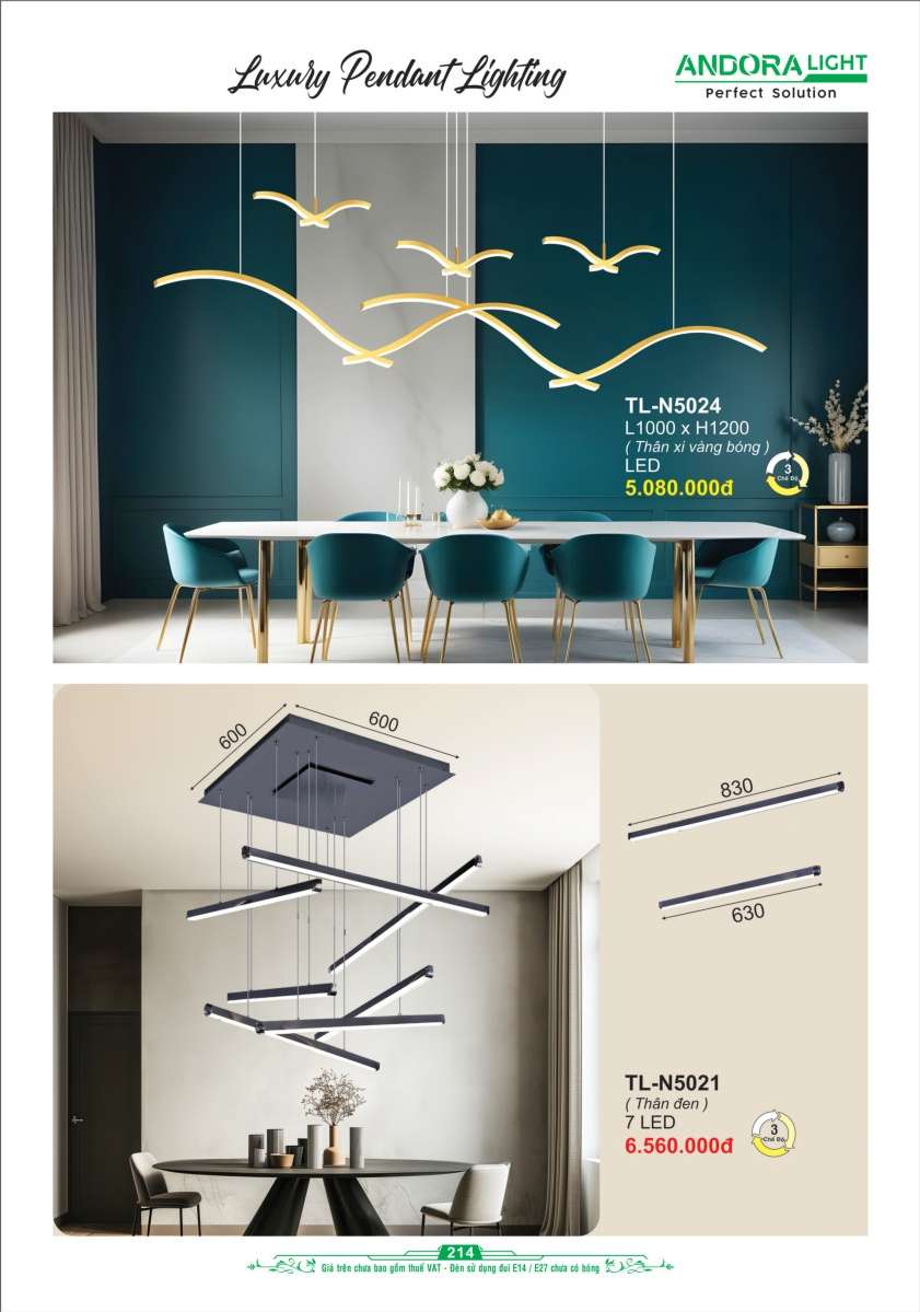 Đèn thả Andora Light TL-N5024, TL-N5021