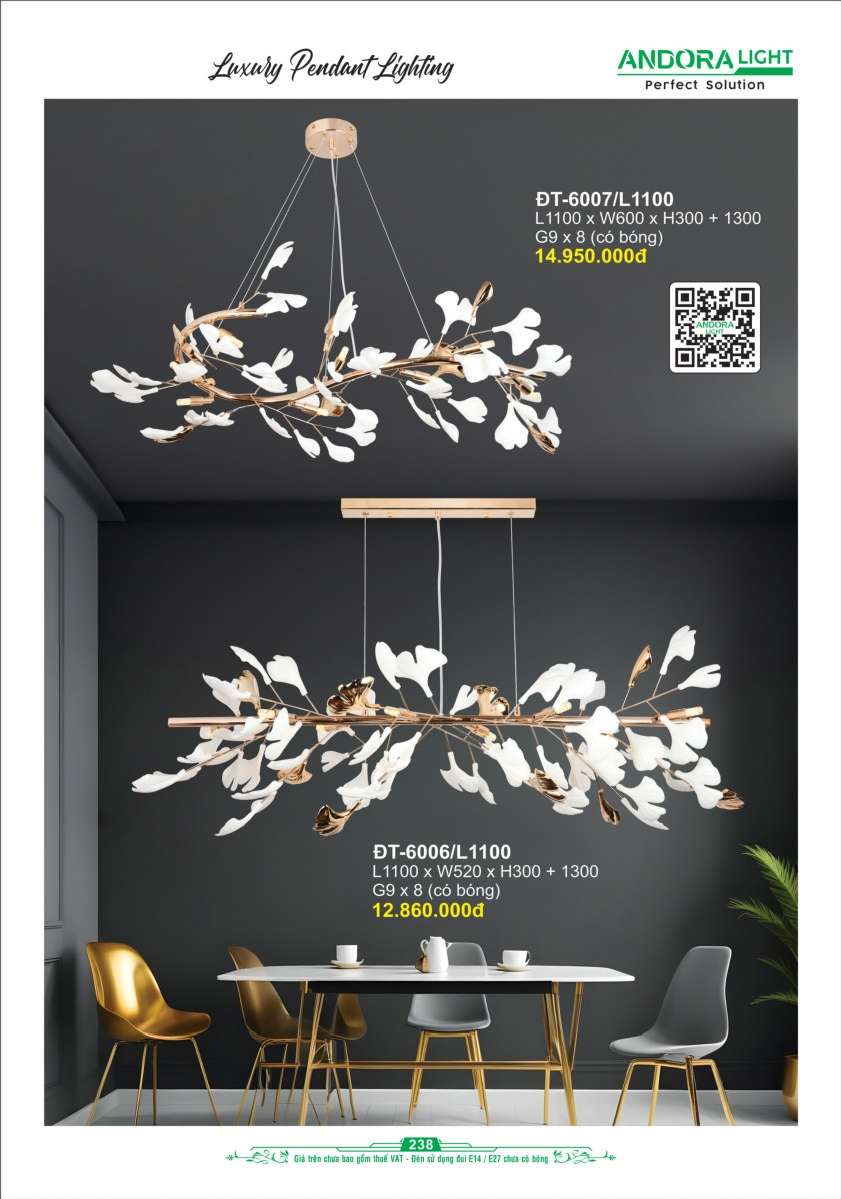 Đèn thả Andora Light ĐT-6007/L1100, ĐT-6006/L1100