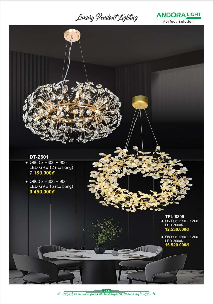 Đèn thả Andora Light ĐT-2601, TPL-8805