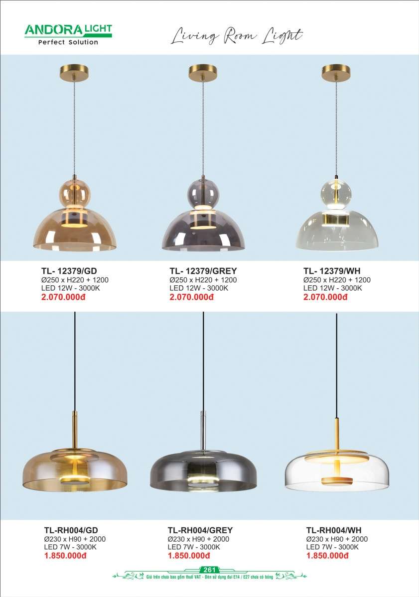 Đèn thả Andora Light TL-12379, TL-RH004