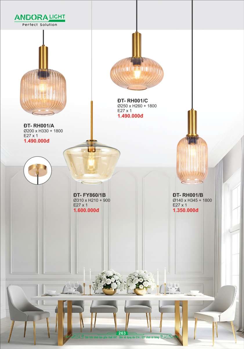 Đèn thả Andora Light ĐT-RH001, ĐT-FY860B