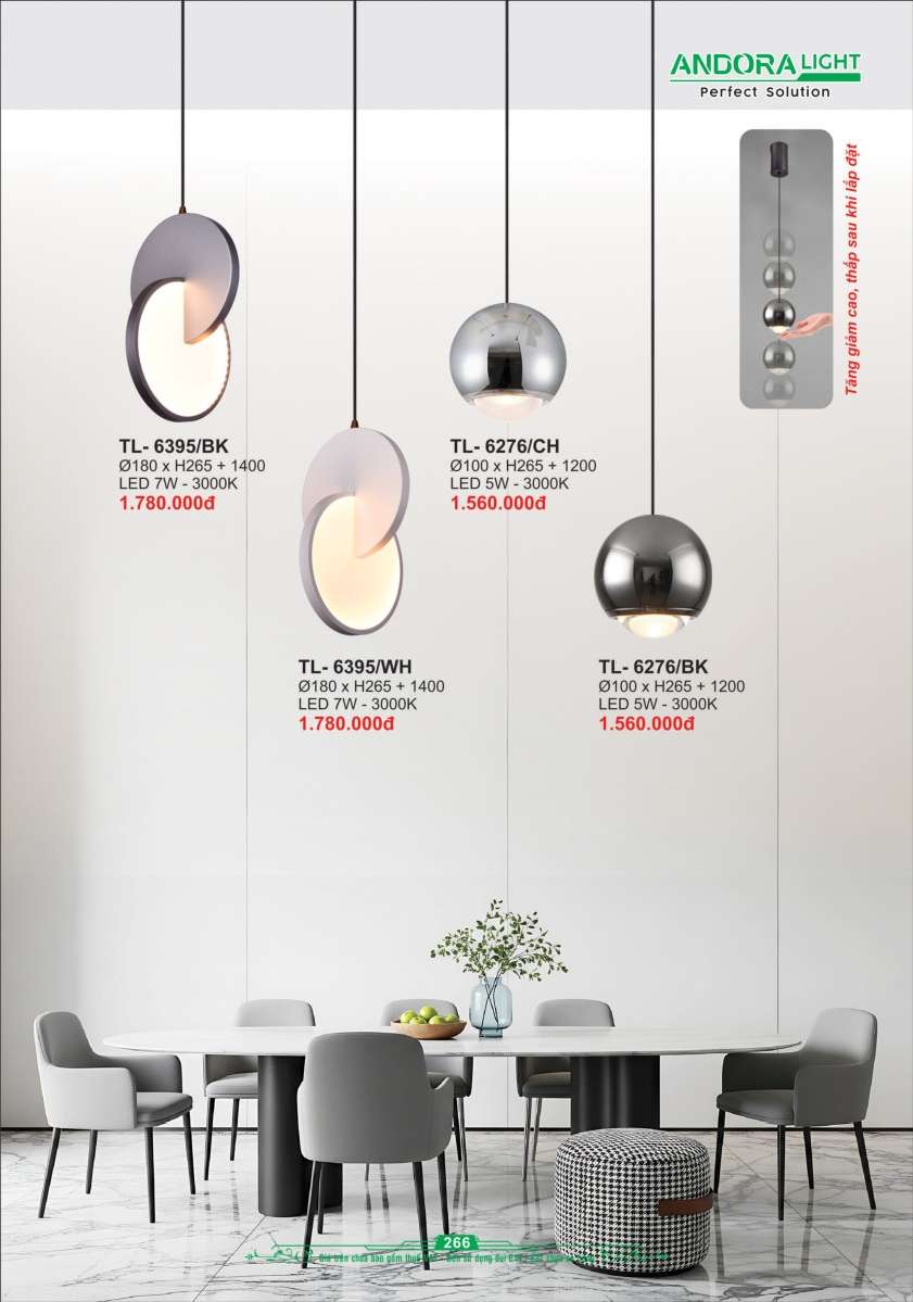 Đèn thả Andora Light TL-6395, TL-6276