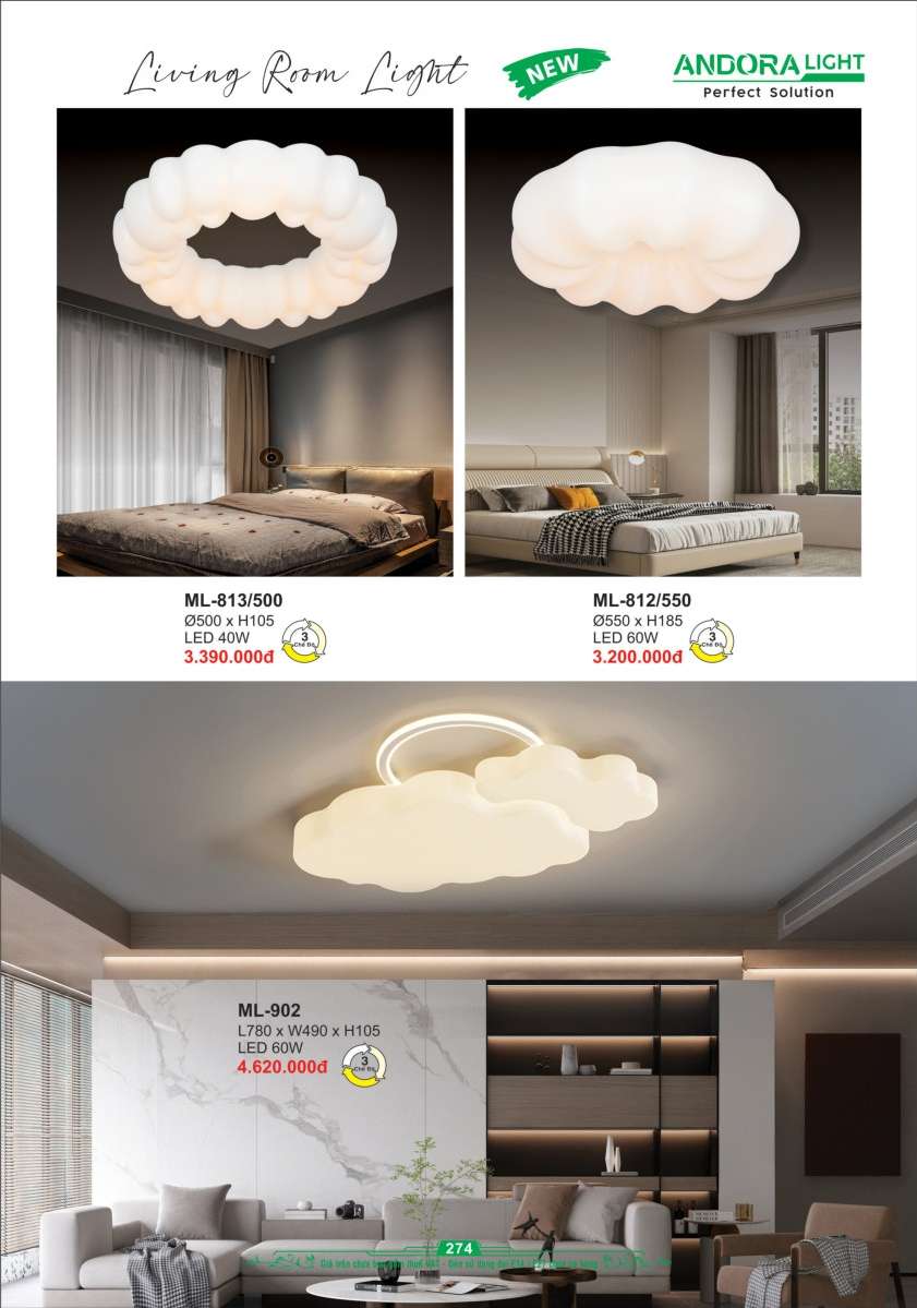 Đèn mâm Andora Light ML-813/500, ML-812/550, ML-920