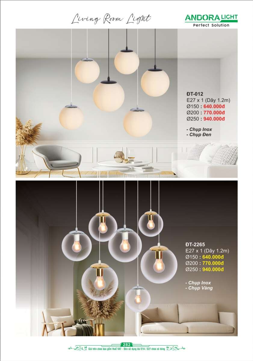 Đèn thả Andora Light ĐT-012, ĐT-2265