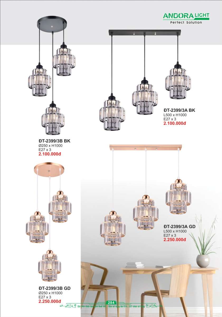 Đèn thả Andora Light ĐT-2399/3A, ĐT-2399/3B
