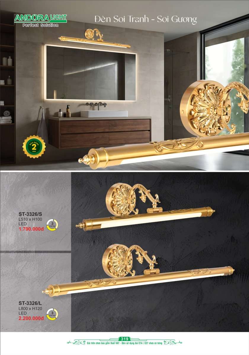 Đèn soi tranh - soi gương Andora Light ST-3326/S, ST-3326/L