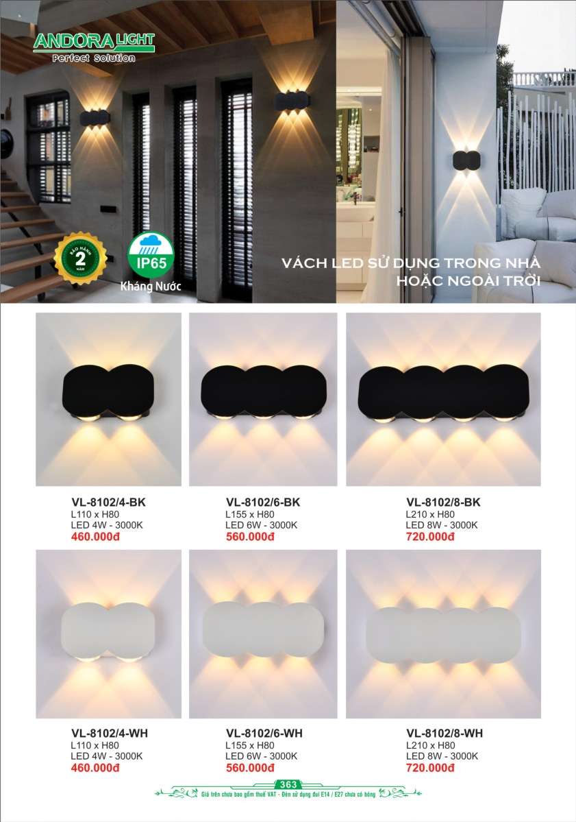 Đèn vách Andora Light VL-8102