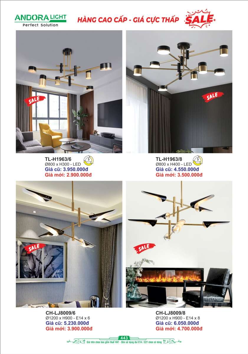 Đèn thả Andora Light TL-H1963, CH-LJ8009