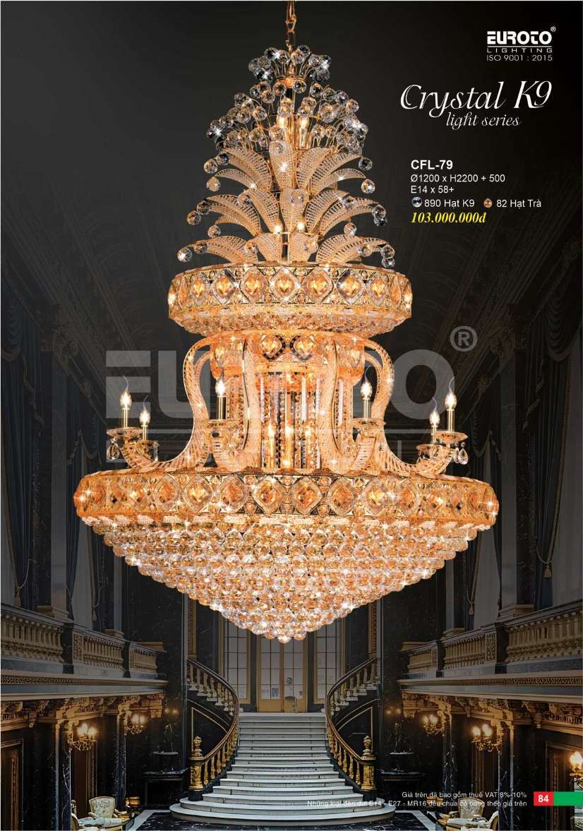 Đèn chùm pha lê Euroto CFL-79