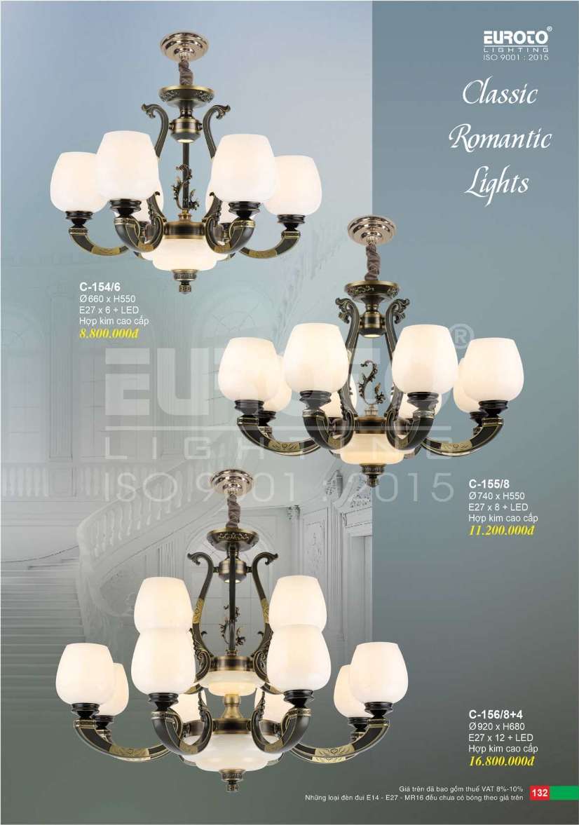 Đèn chùm Euroto C-154/6, C-155/8, C-156/8+4