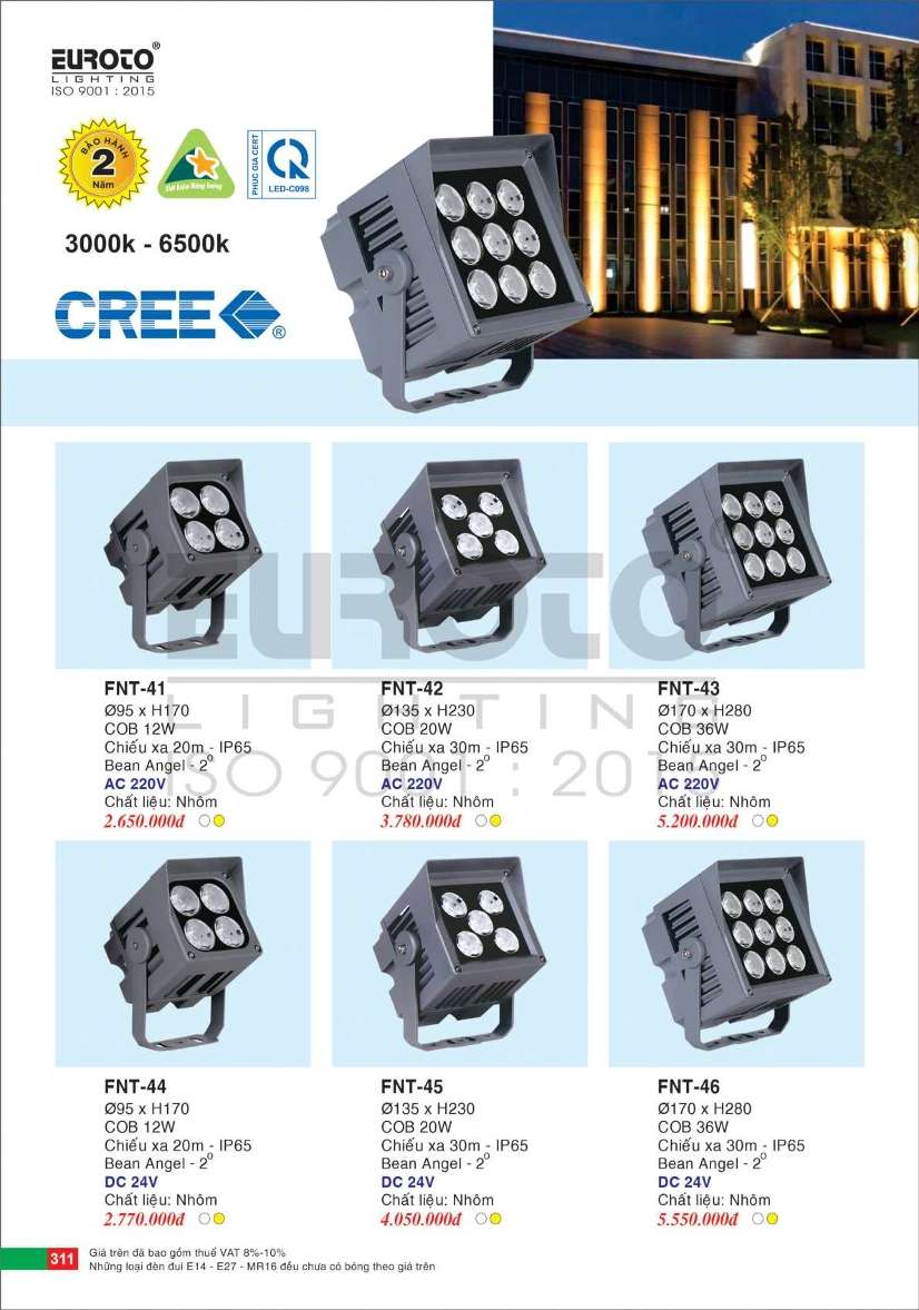 Đèn chiếu tia Euroto FNT-41, FNT-42, FNT-43, FNT-44, FNT-45, FNT-46