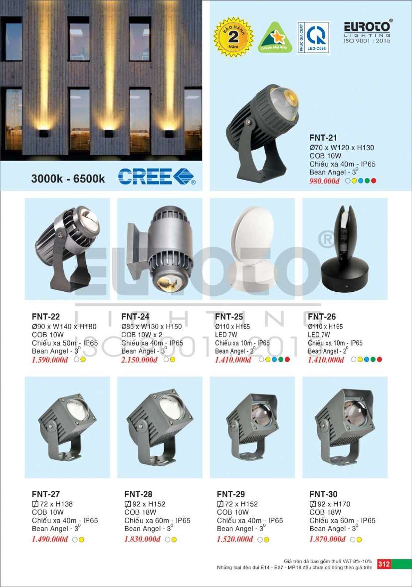 Đèn chiếu tia Euroto FNT-21, FNT-22, FNT-24, FNT-25, FNT-26, FNT-27, FNT-28, FNT-29, FNT-30