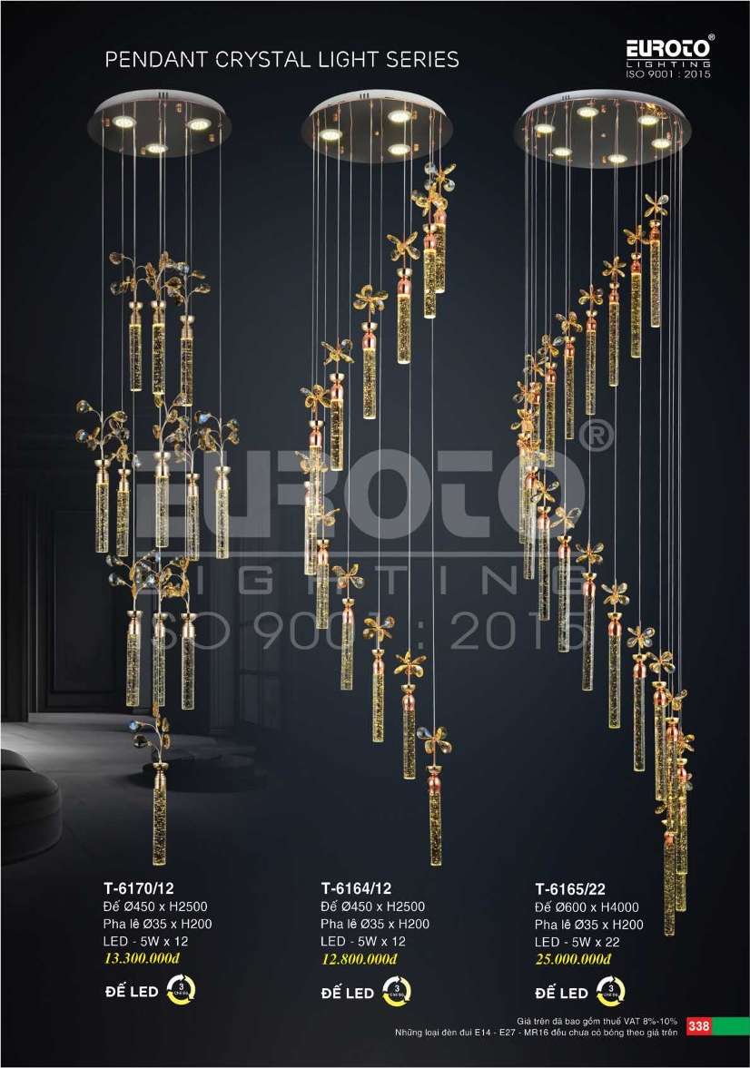 Đèn thả Euroto T-6170/12, T-6164/12, T-6165/22