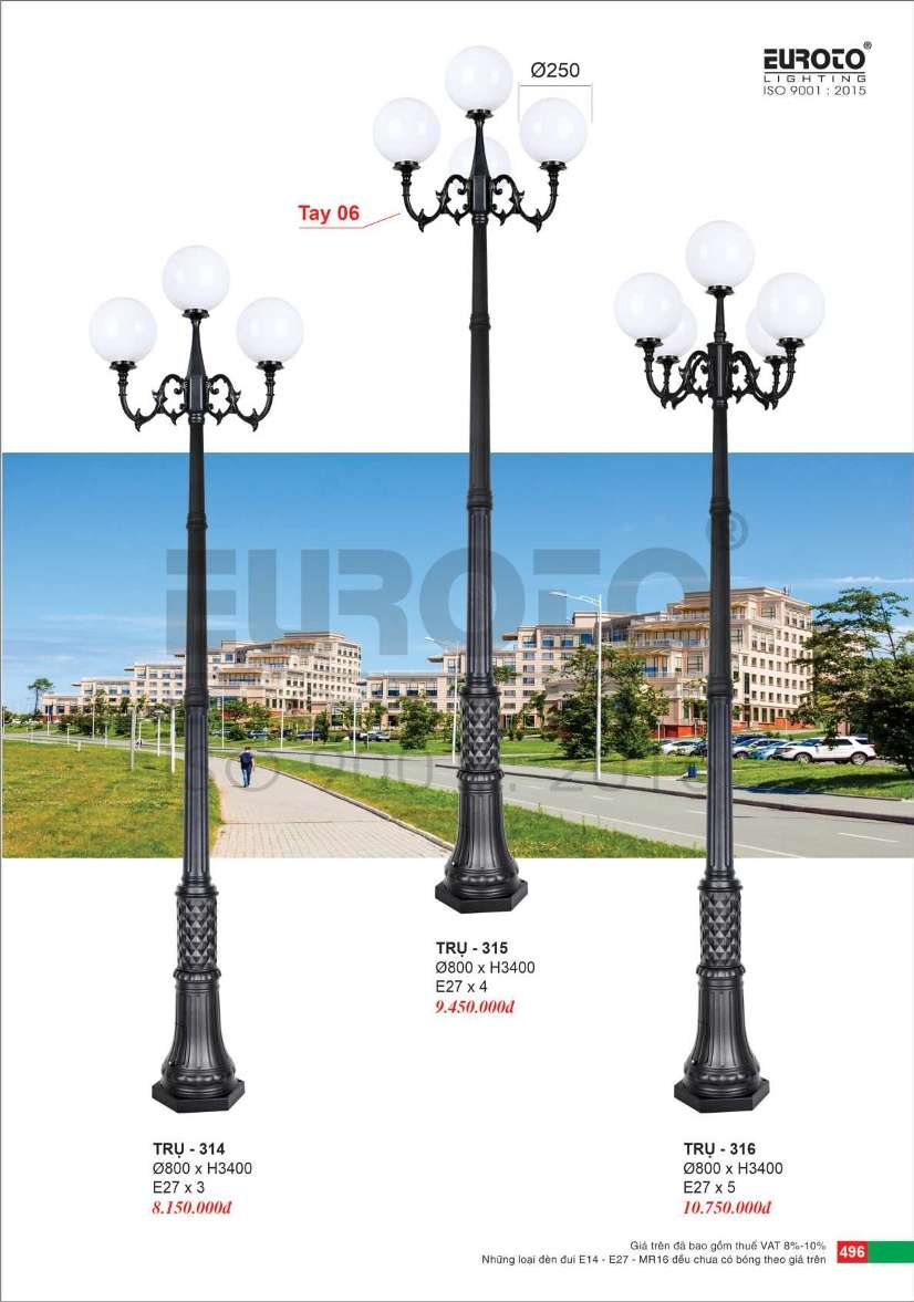Đèn trụ Euroto Trụ 314, Trụ 315, Trụ 316