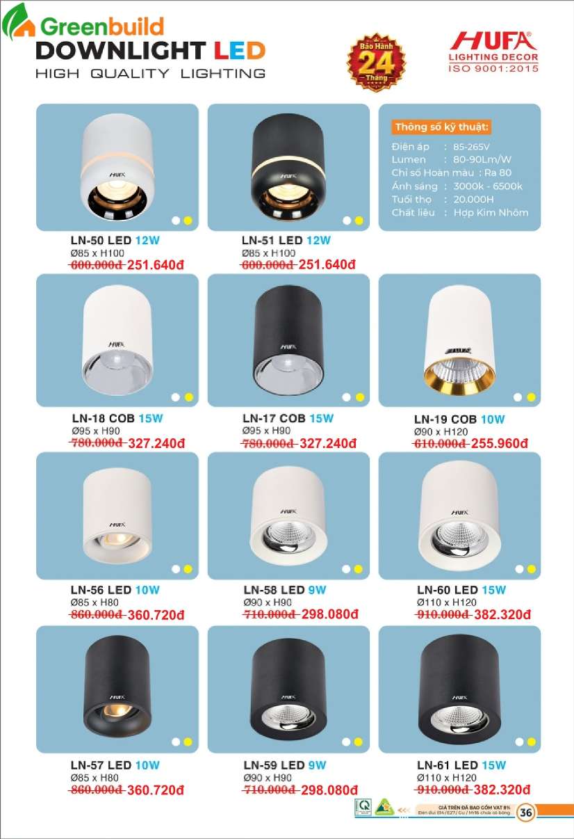 Hufa LN-50, LN-51, LN-56, LN-57, LN-58, LN-59, LN-60, LN-61, LN-17, LN-18, LN-19