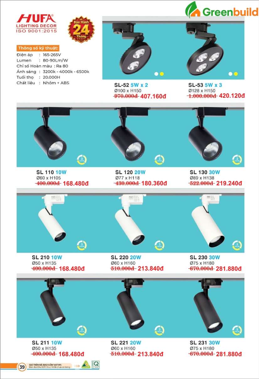 Hufa SL-52, SL-53, SL 110, SL 120, SL 130, SL 210, SL 220, SL 230, SL 211, SL 221, SL 231