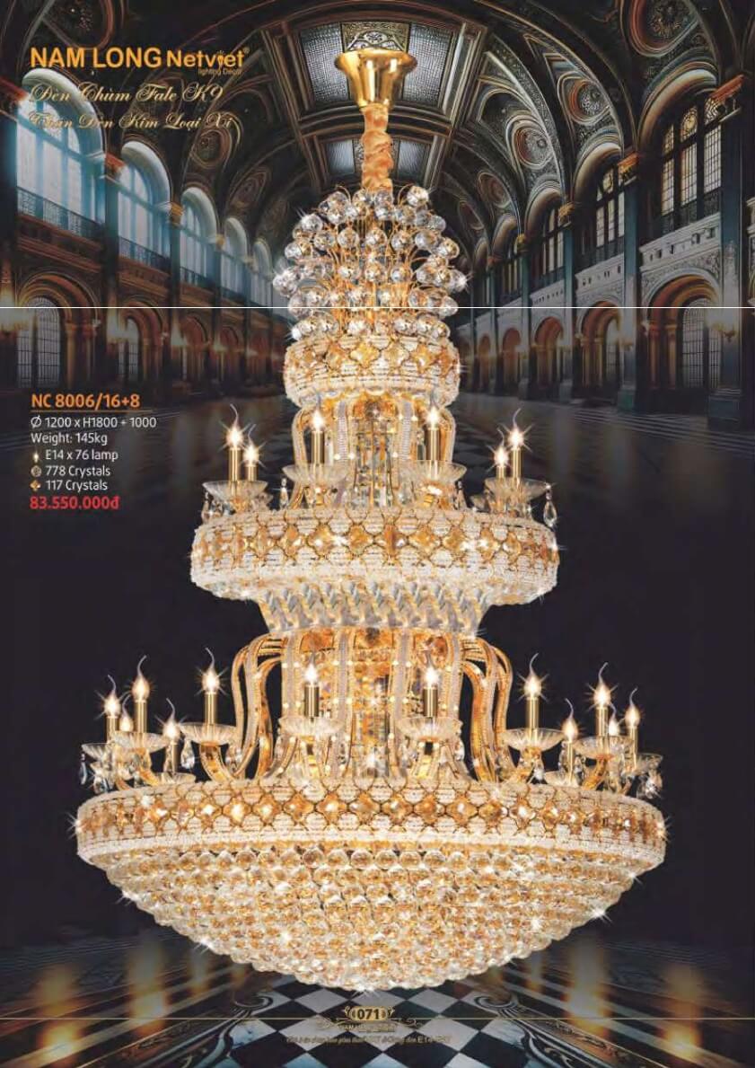Đèn chùm Nam Long Netviet NC 8006/16+8
