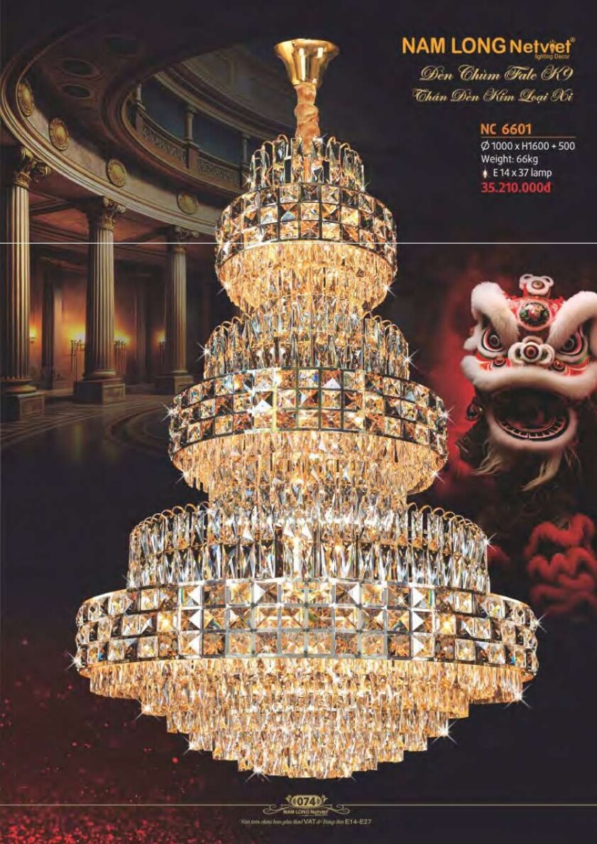 Đèn chùm Nam Long Netviet NC 6601