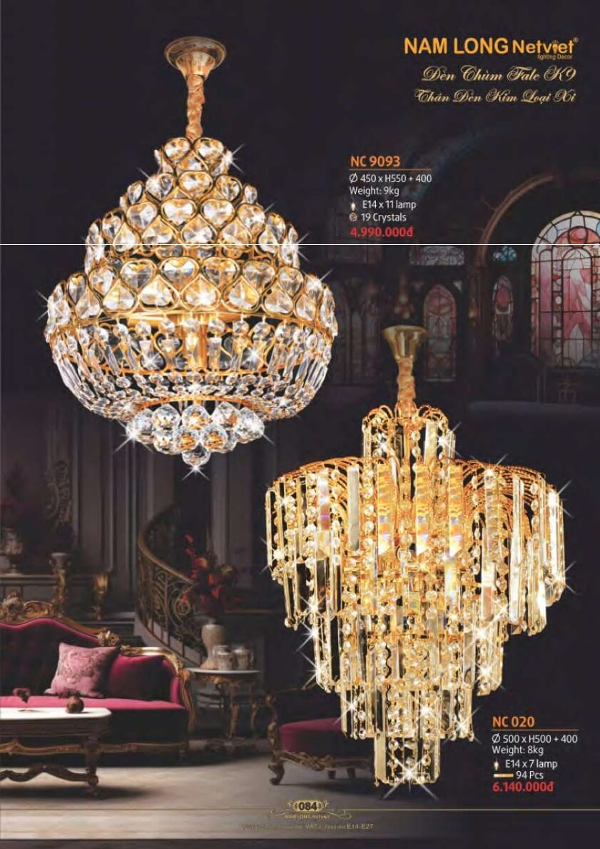Đèn chùm Nam Long Netviet NC 9093, NC 020