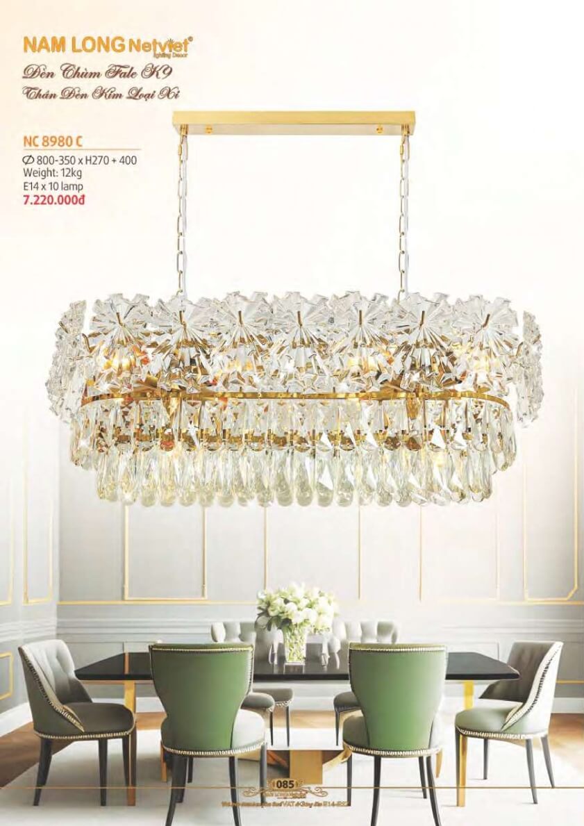 Đèn chùm Nam Long Netviet NC 8980C