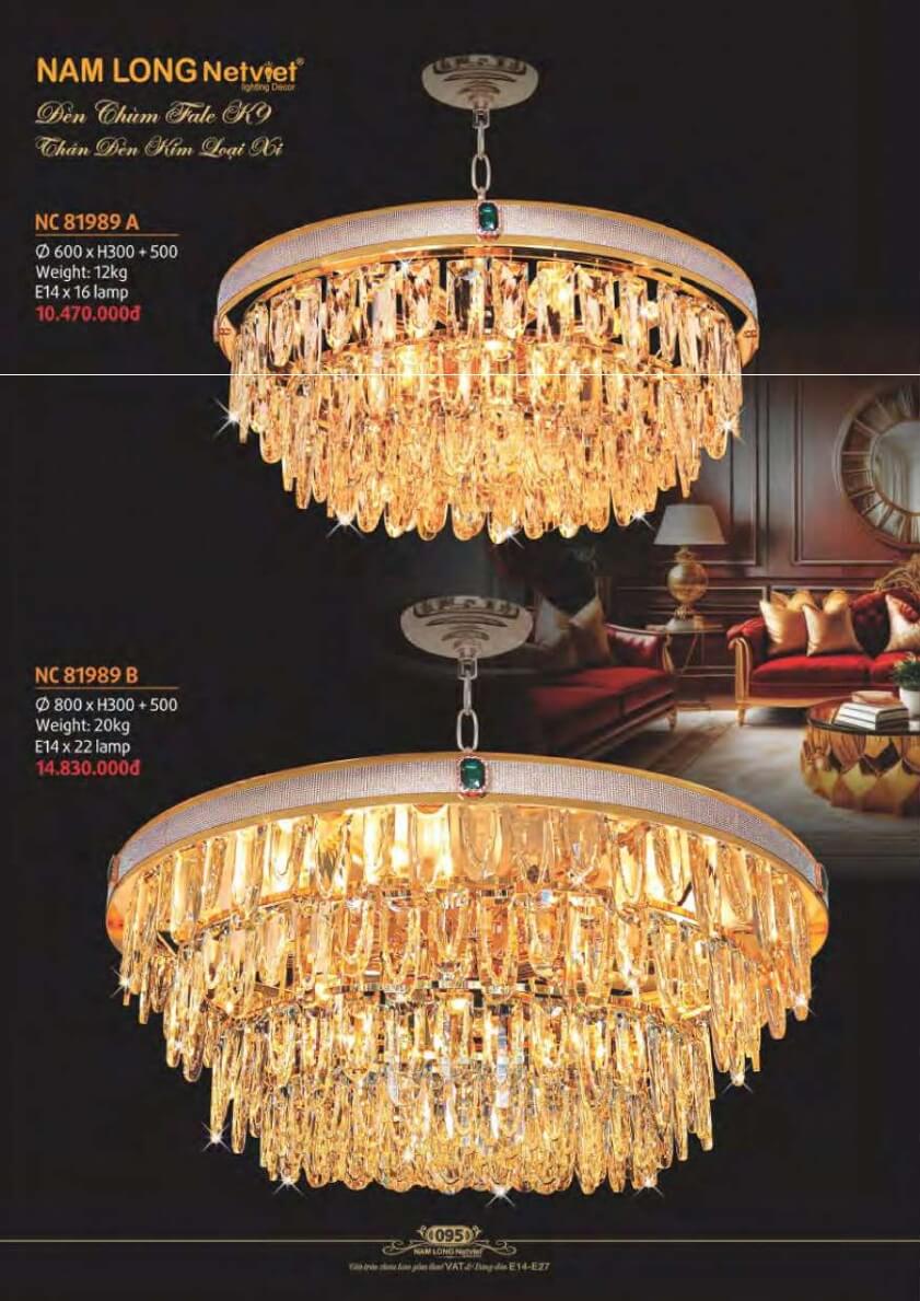 Đèn chùm Nam Long Netviet NC 81989A, NC 81989B