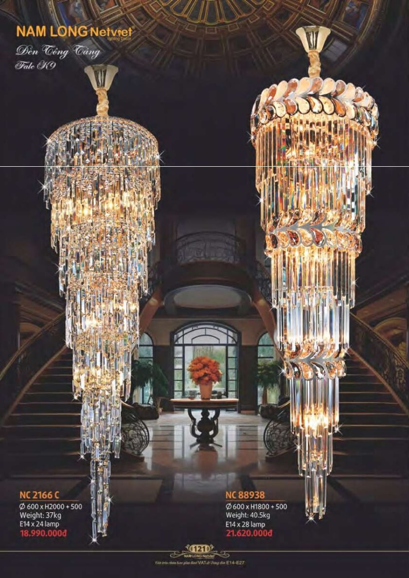 Đèn chùm Nam Long Netviet NC 2166C, NC 88938