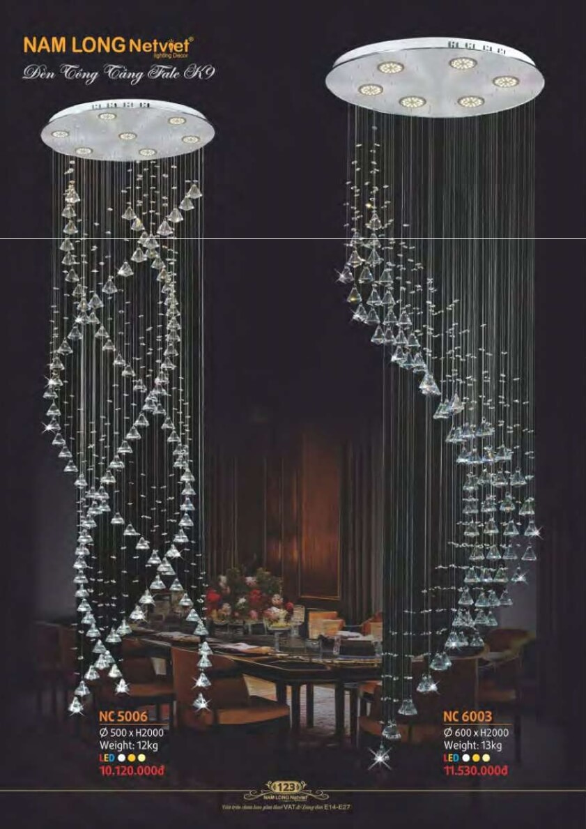 Đèn chùm Nam Long Netviet NC 5006, NC 6003