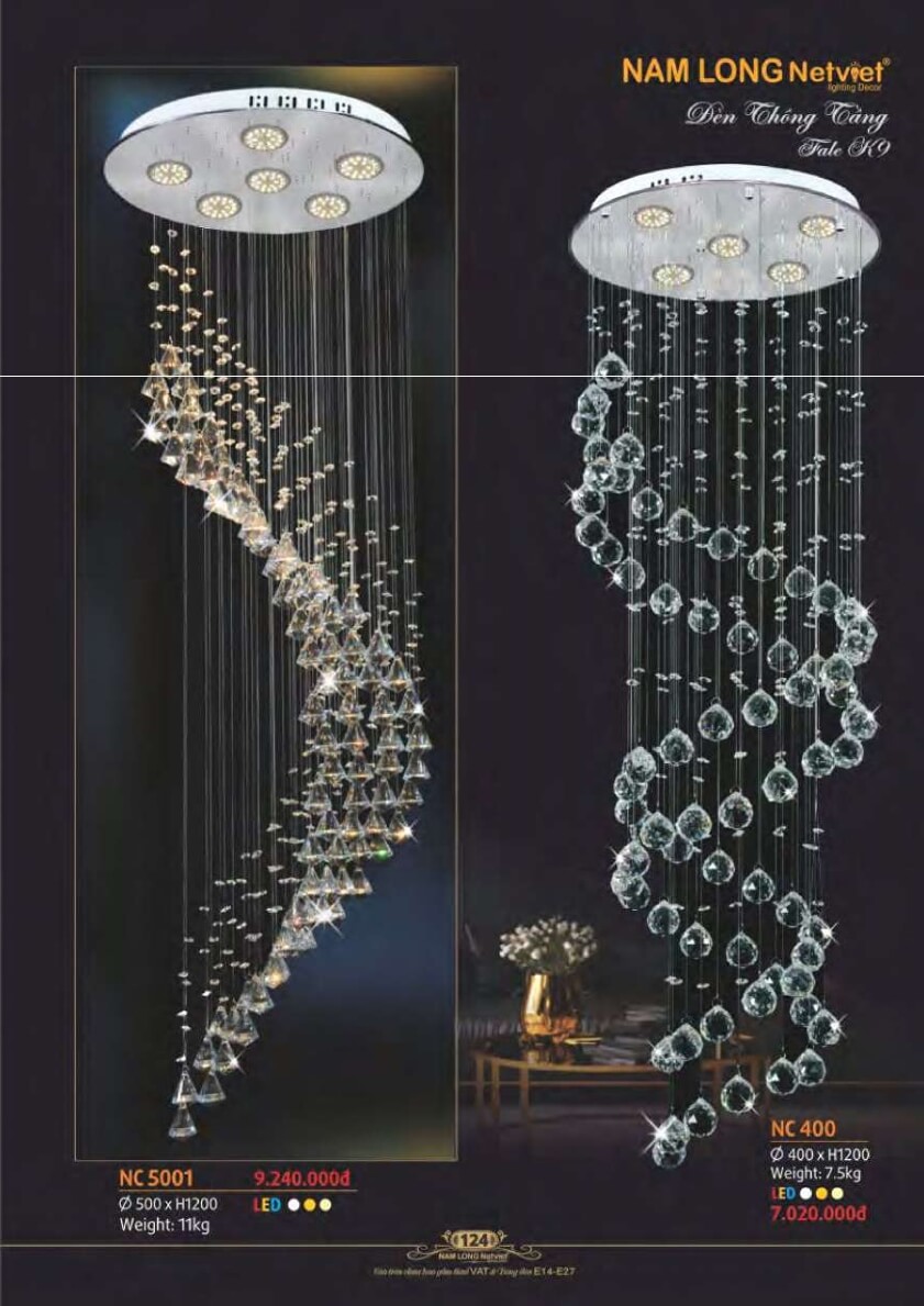 Đèn chùm Nam Long Netviet NC 5001, NC 400
