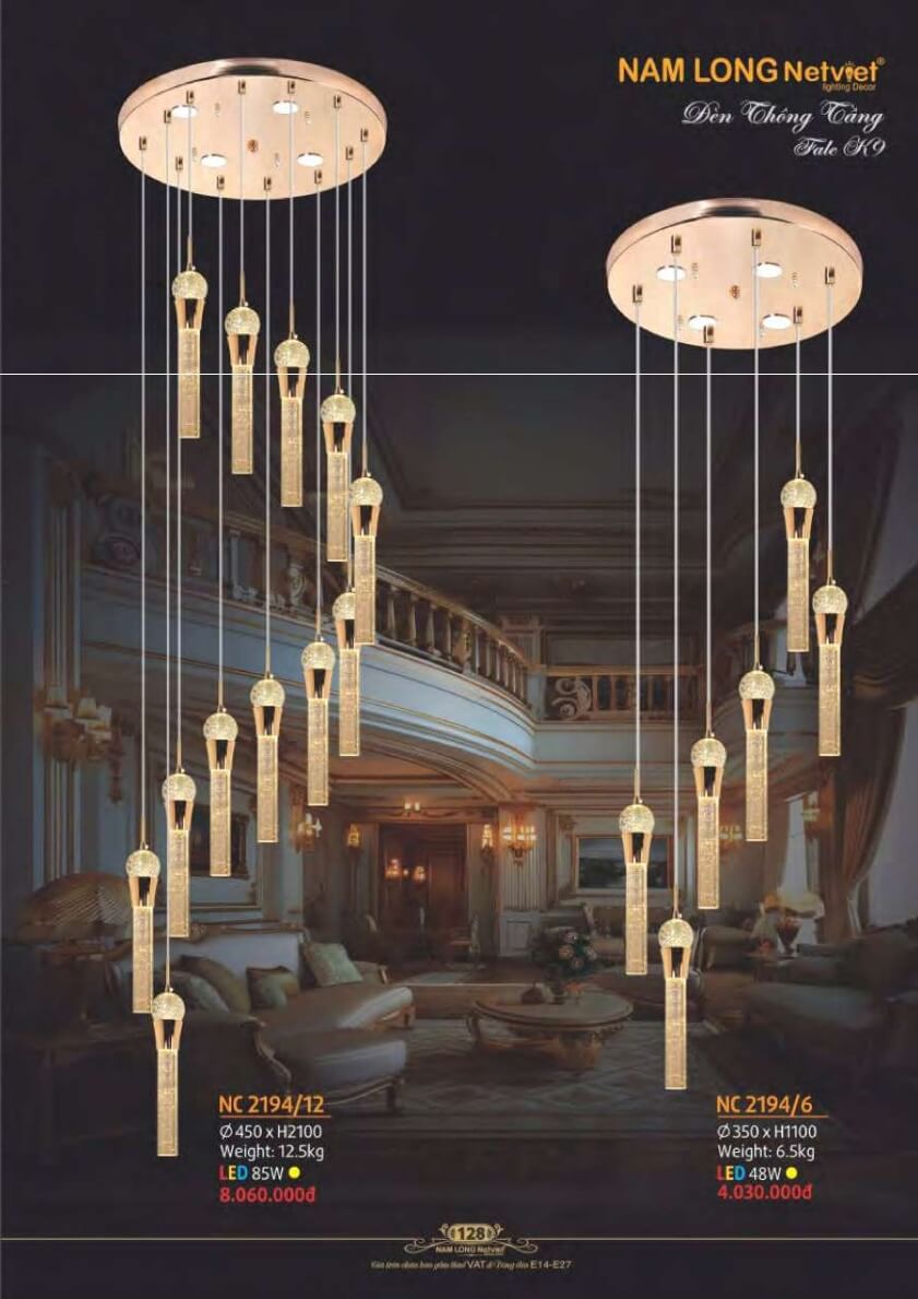 Đèn chùm Nam Long Netviet NC 2194/12, NC 2194/6
