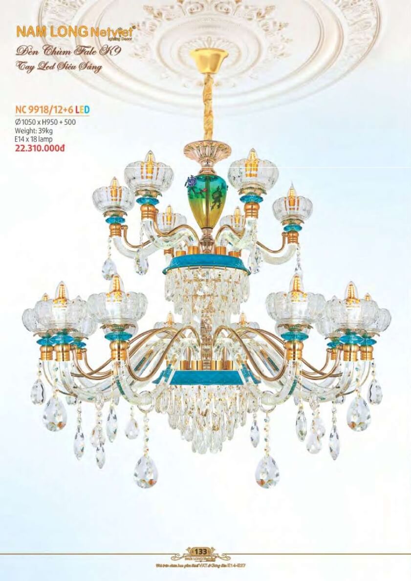 Đèn chùm Nam Long Netviet NC 9918/12+6