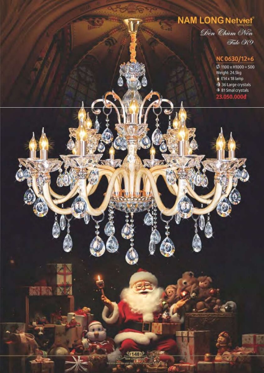 Đèn chùm Nam Long Netviet NC 0630/12+6