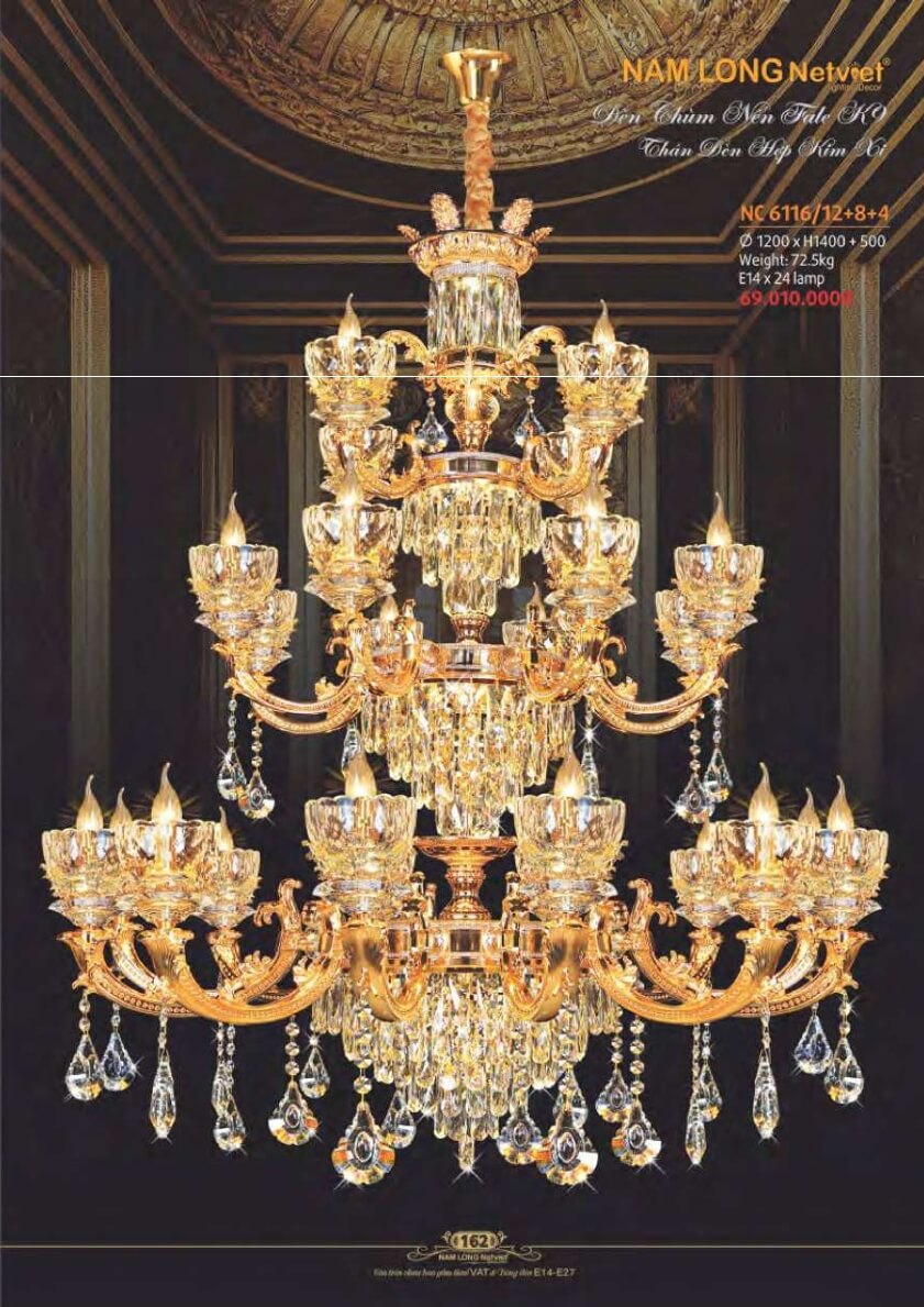 Đèn chùm Nam Long Netviet NC 6116/12+8+4