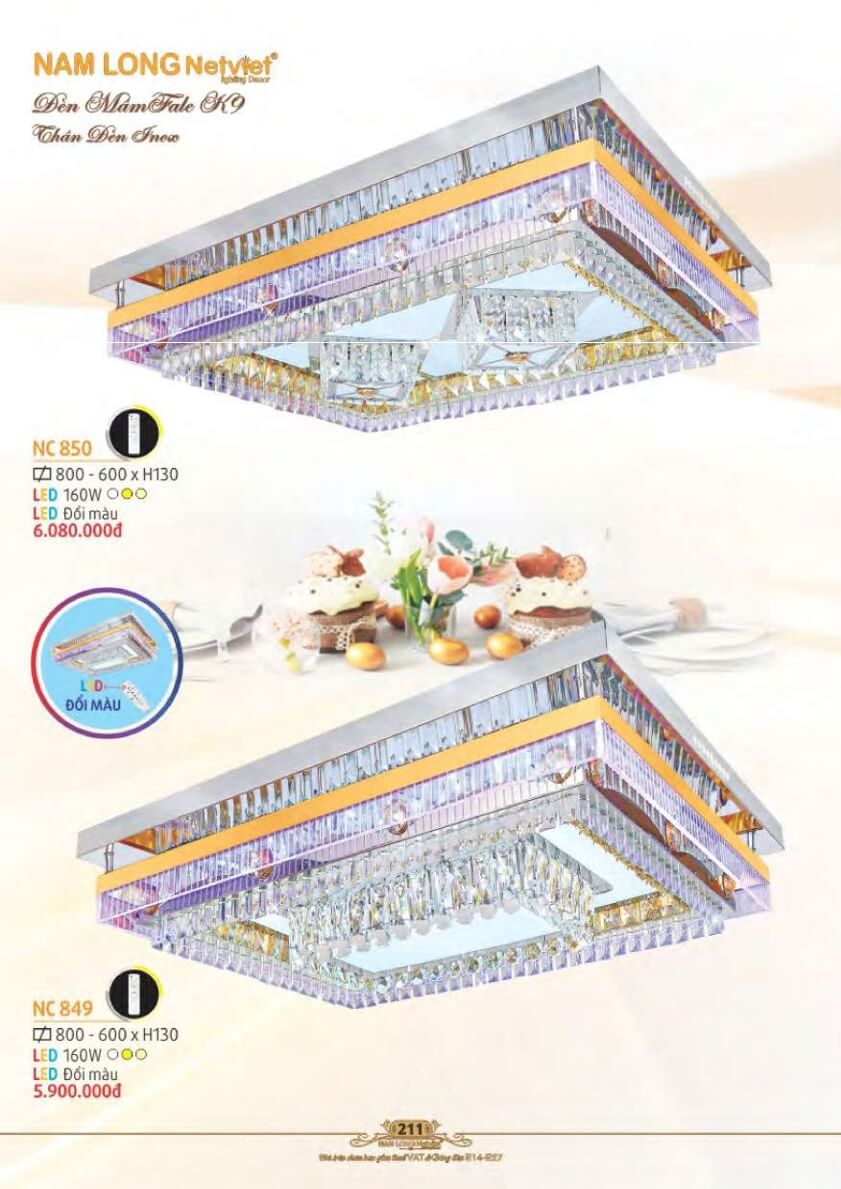 Đèn mâm Nam Long Netviet NC 850, NC 849
