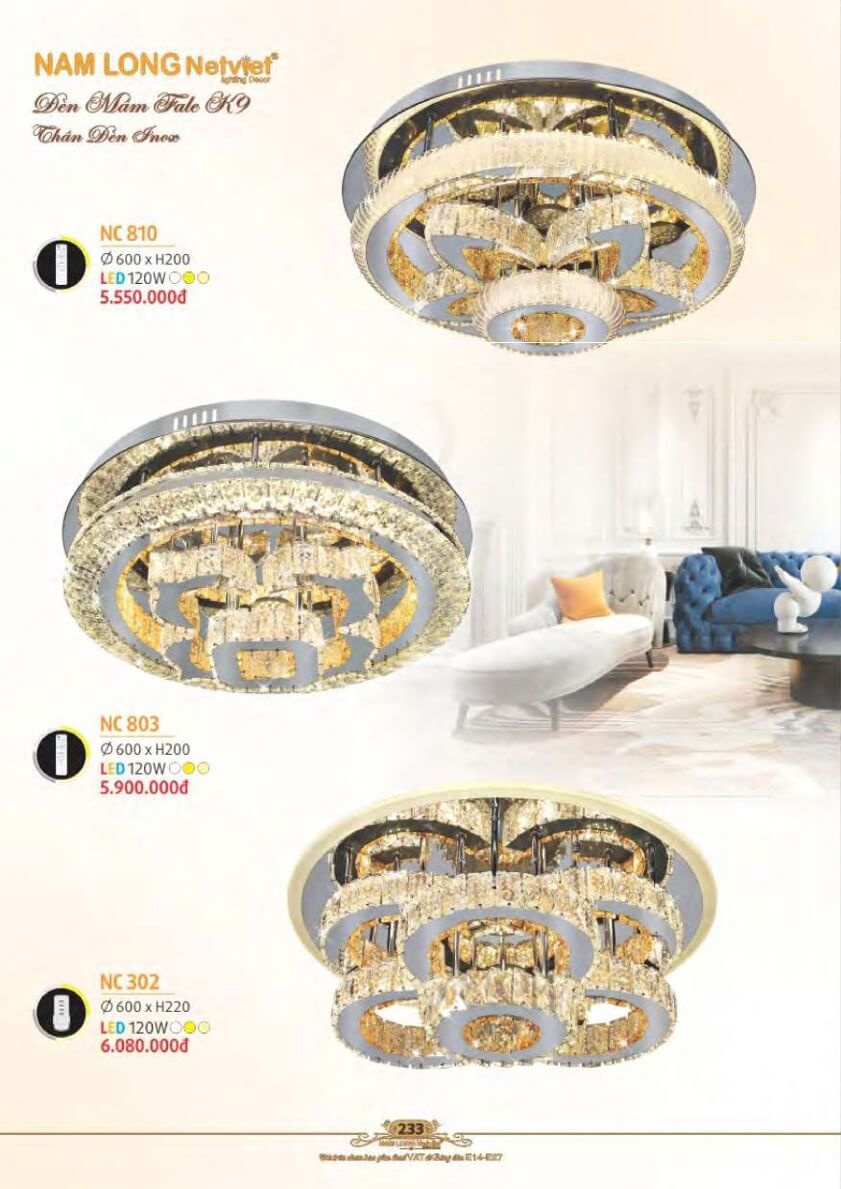 Đèn mâm Nam Long Netviet NC 810, NC 803, NC 302