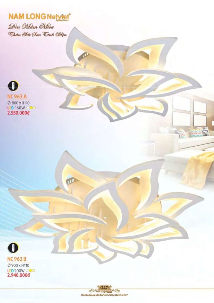 Đèn mâm Nam Long Netviet NC 963A, NC 963B