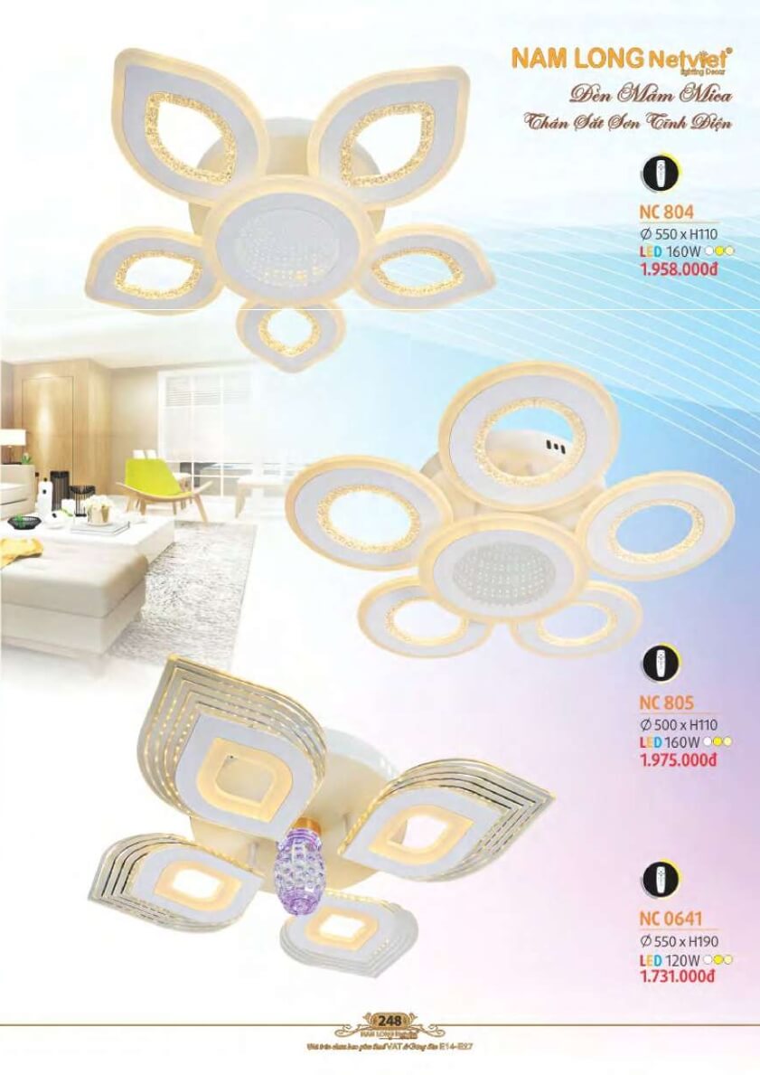 Đèn mâm Nam Long Netviet NC 804, NC 805, NC 0641