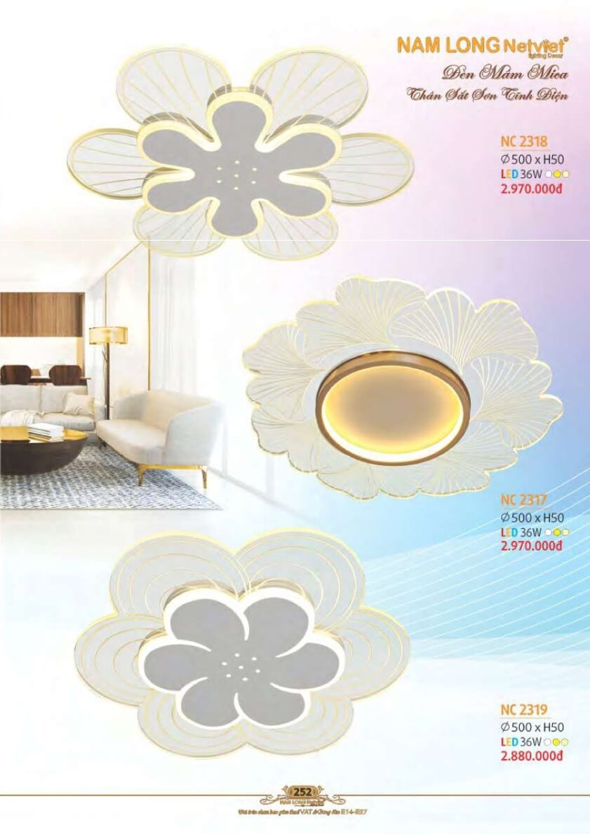 Đèn mâm Nam Long Netviet NC 2318, NC 2317, NC 2319
