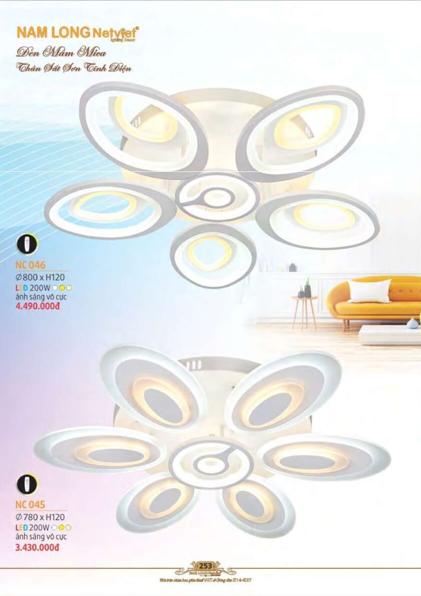 Đèn mâm Nam Long Netviet NC 046, NC 045