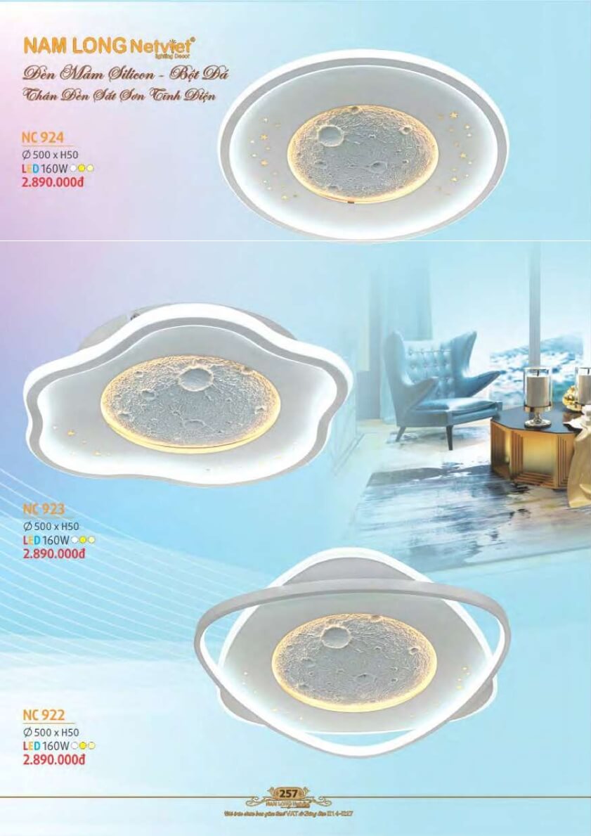 Đèn mâm Nam Long Netviet NC 924, NC 923, NC 922