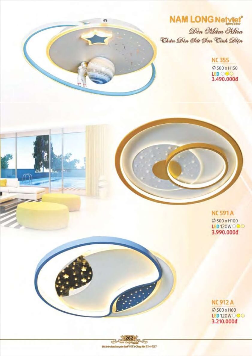 Đèn mâm Nam Long Netviet NC 355, NC 591A, NC 912A