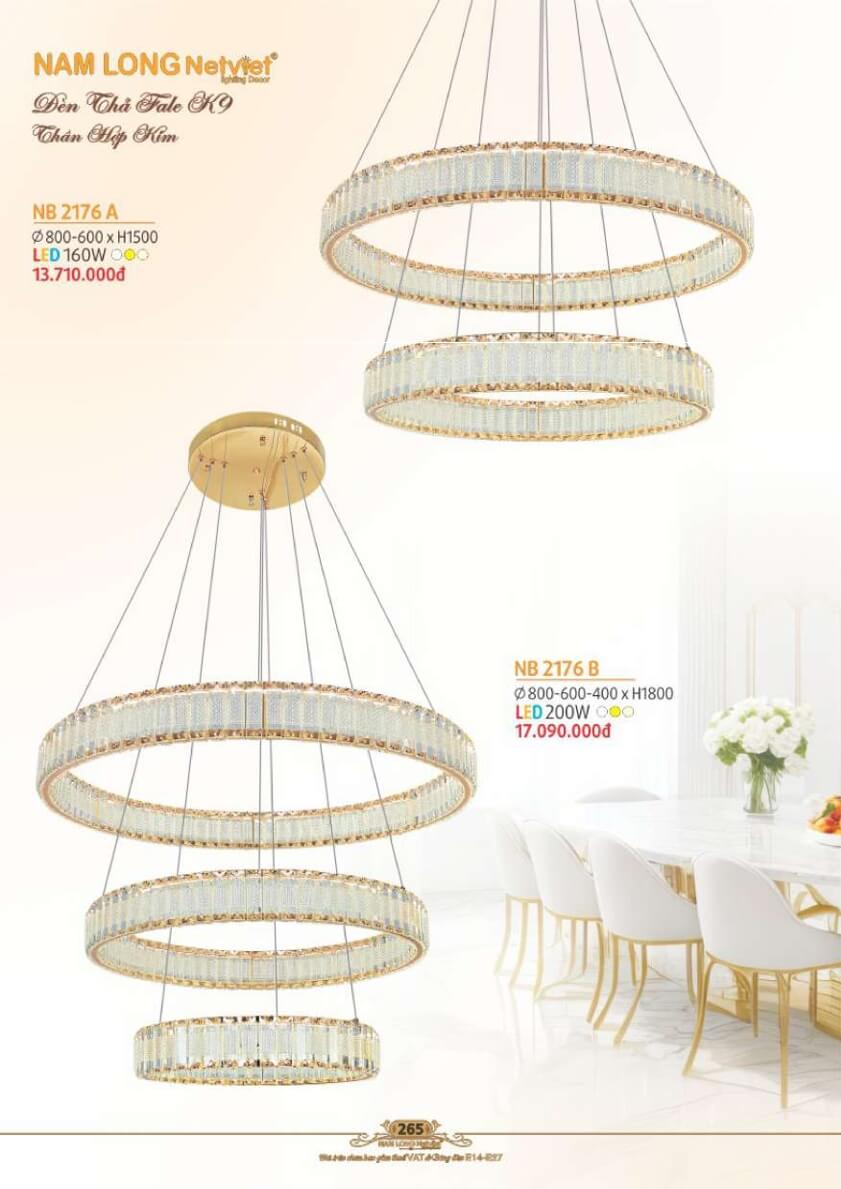 Đèn thả Nam Long Netviet NB 2176A, NB 2176B