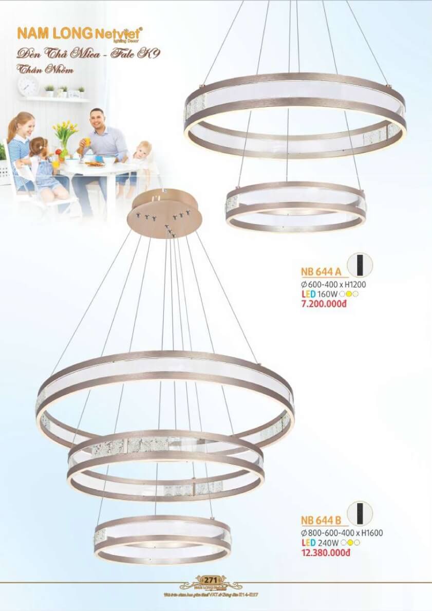 Đèn thả Nam Long Netviet NB 644A, NB 644B