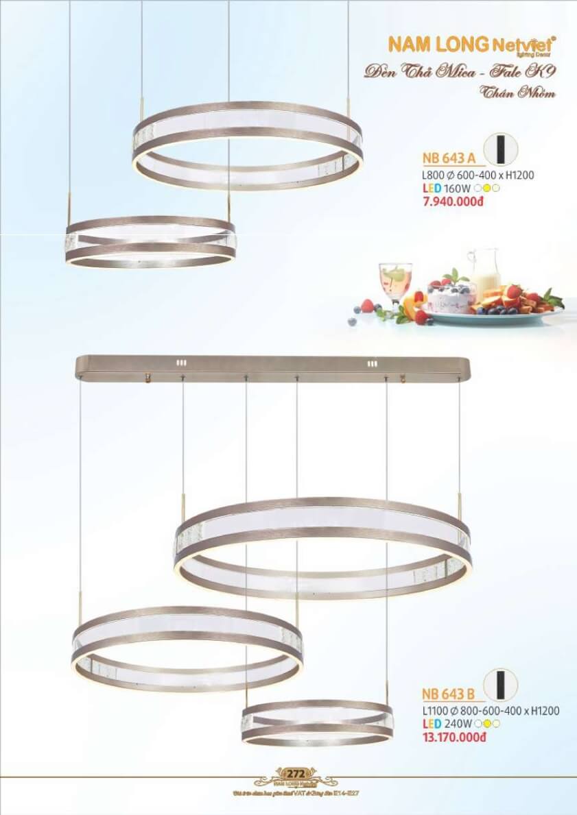 Đèn thả Nam Long Netviet NB 643A, NB 643B
