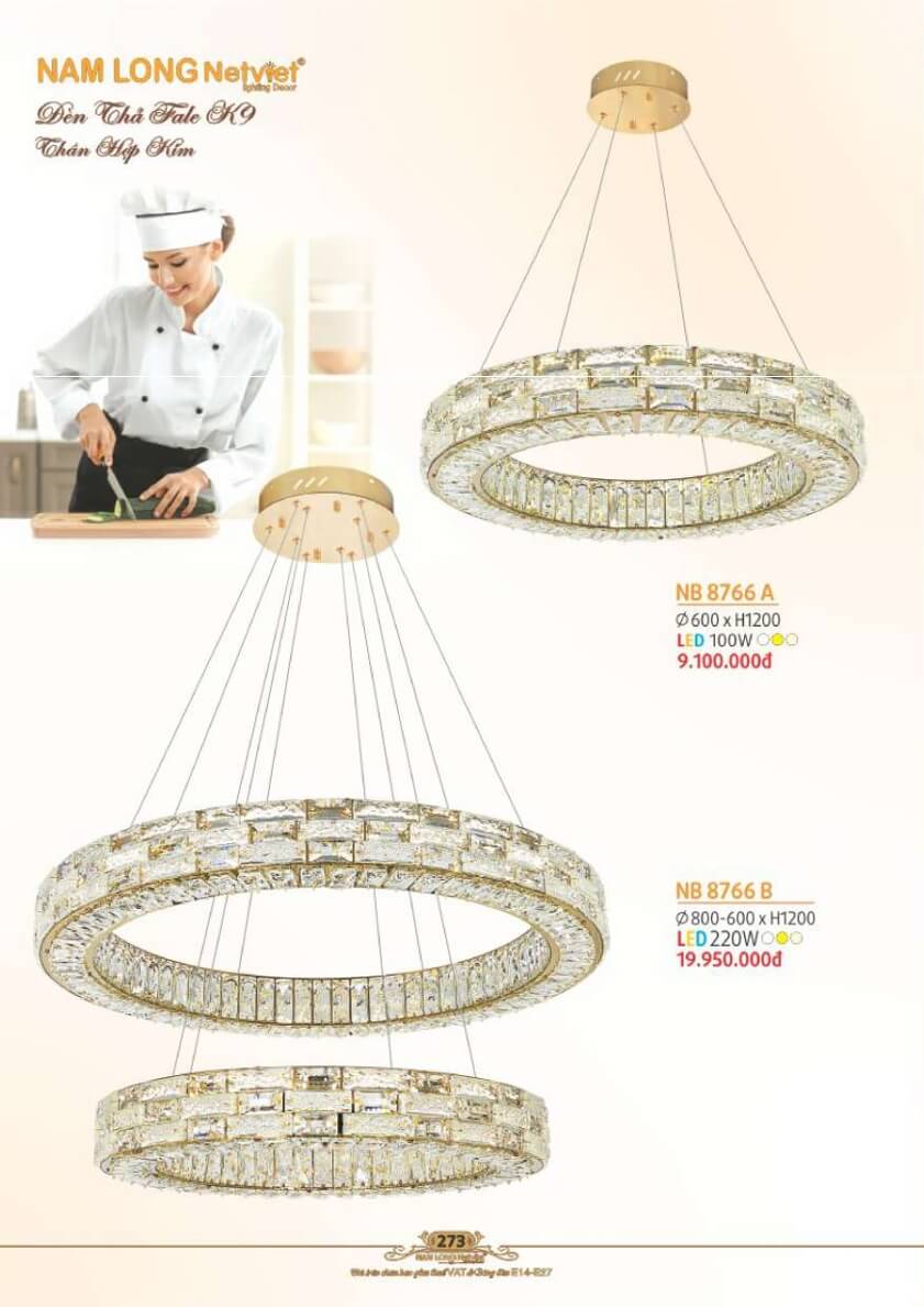 Đèn thả Nam Long Netviet NB 8766A, NB 8766B